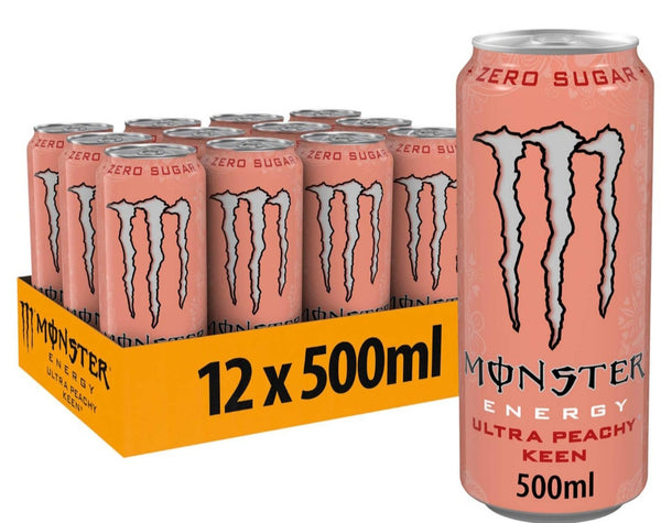 Monster Energy Drink Ultra Peachy Keen Zero Sugar 500ml PMP £1.55  PM £1.55 (Peach)