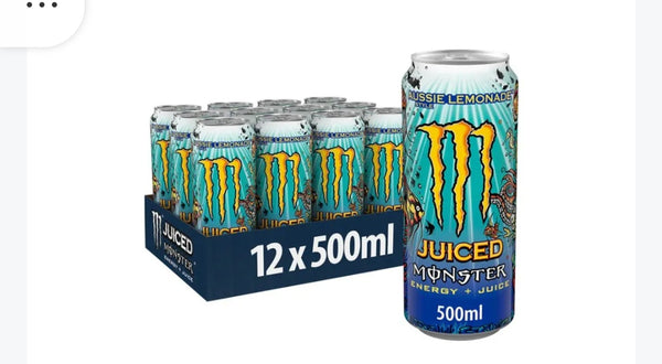 Monster Energy Aussie Lemonade 12x500ml PM £1.65 (Sky Blue & Yellow)