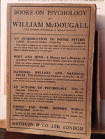 An Introduction to Social Psychology by William McDougall c1924