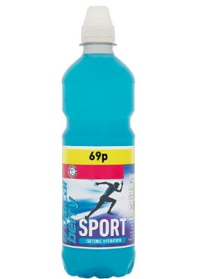 Euro Shopper Sport Isotonic Hydration Tropical Berry 12X 500ml [PM 69p ]