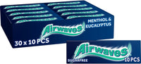 AIRWAVES Menthol & Eucalyptus flavour Sugar Free Chewing Gum 30x10 Pieces