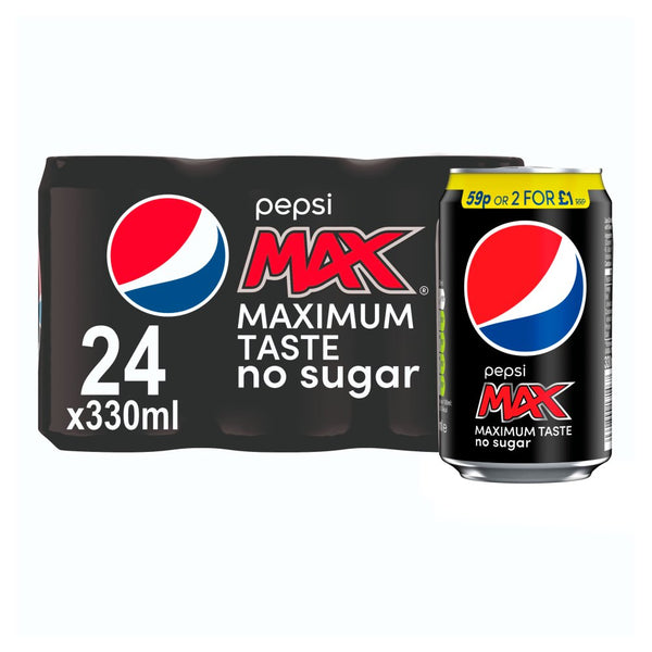 Pepsi Max No Sugar Cola PMP Can 330ml