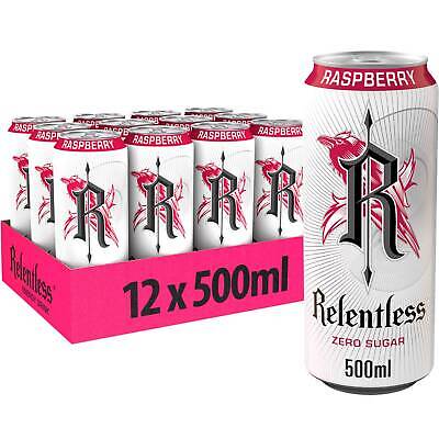 Relentless Raspberry Punch 12x500ml PMP £1 Sugar-free